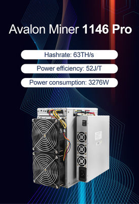 Avalon A1166 favorable 75T 3276W Avalon Bitcoin Miner 1024MB 52W/T